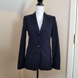 Banana Republic navy stretch wool work blazer
